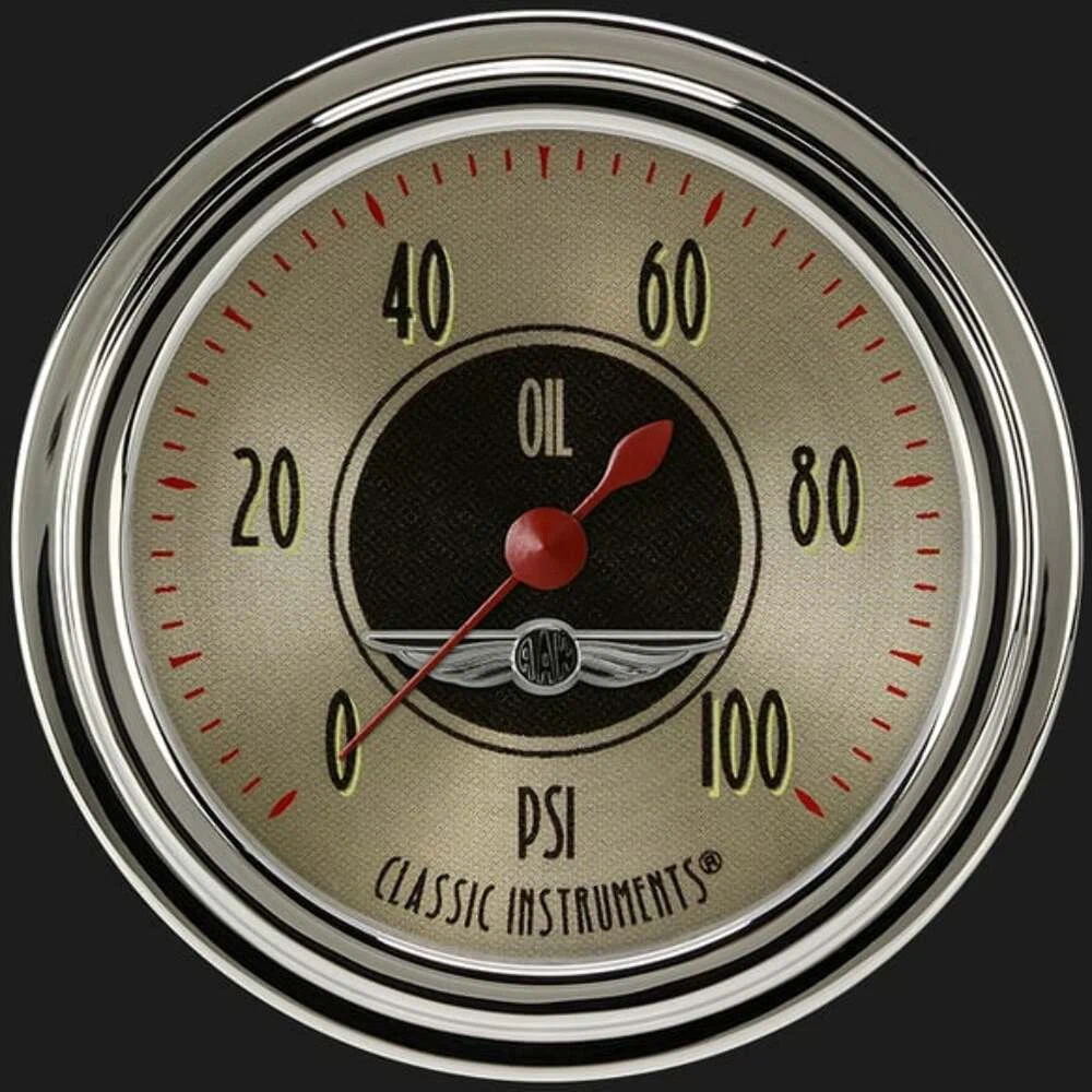 All American Nickel 2 5_8_ Oil Pressure Gauge AN381SLC